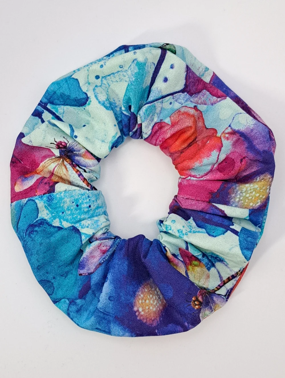 Floral Multicolor Cotton Scrunchie Hair Tie Women Accessories